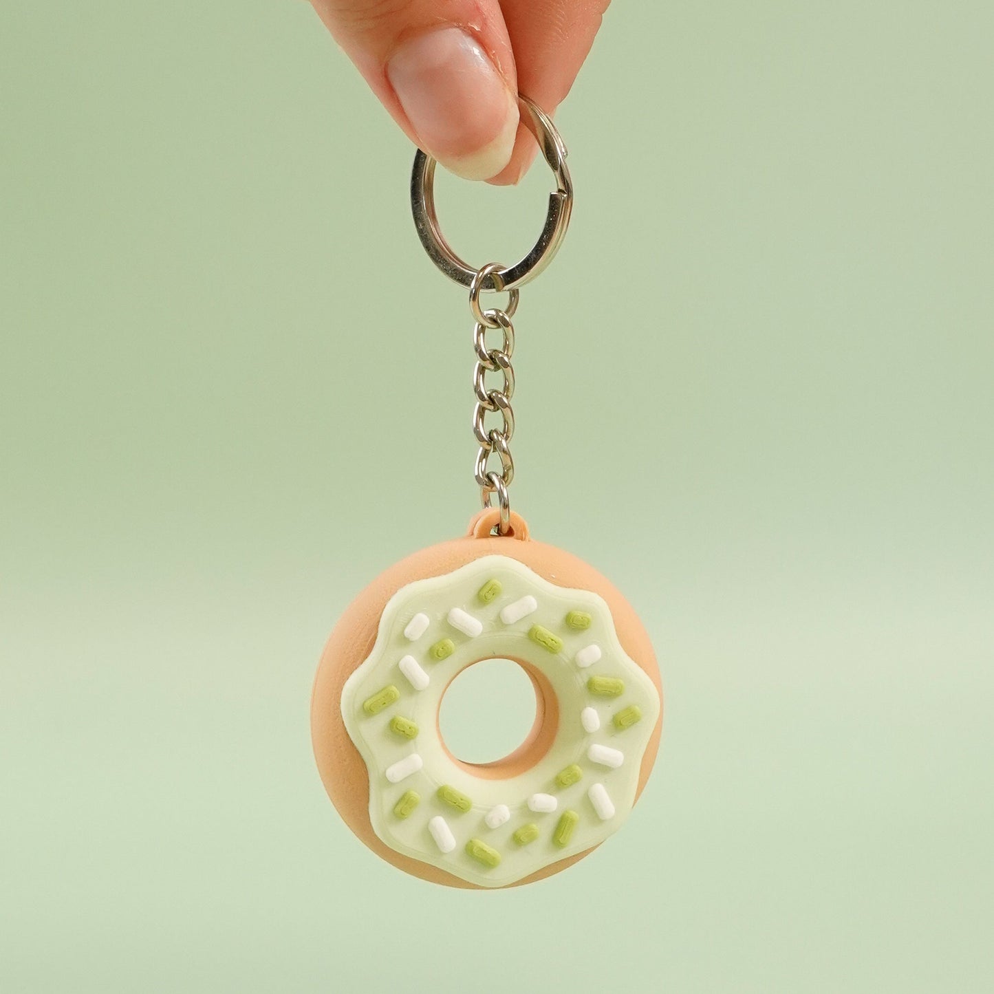 Porte-clé Donut vert pastel