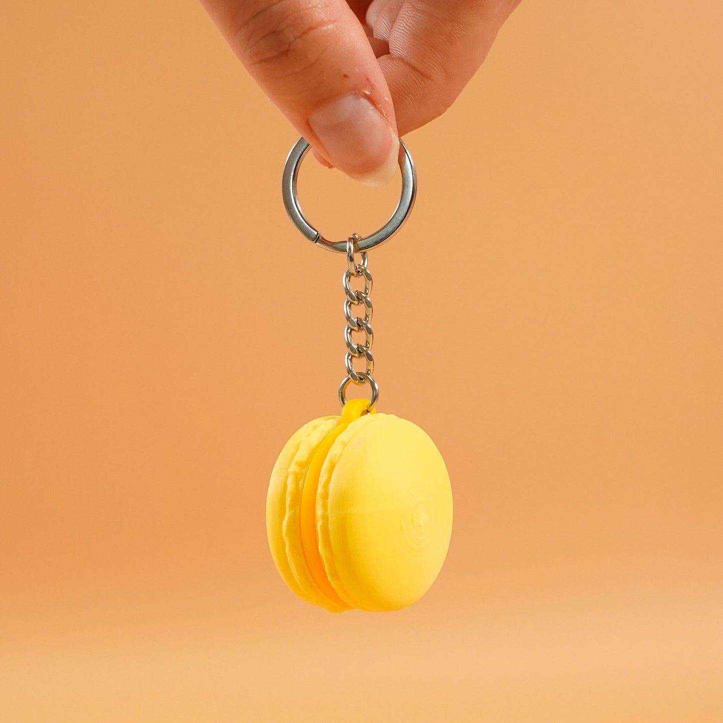 Porte-clé Macaron citron