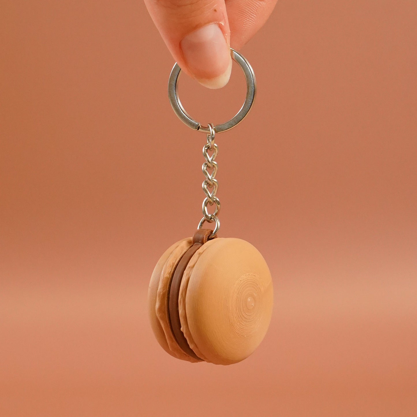 Porte-clé Macaron chocolat