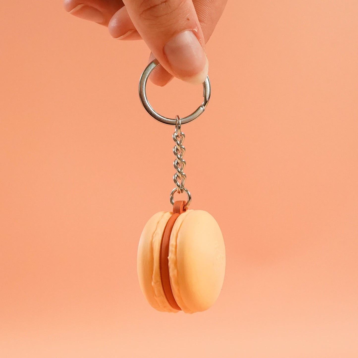 Porte-clé Macaron fleur d'oranger