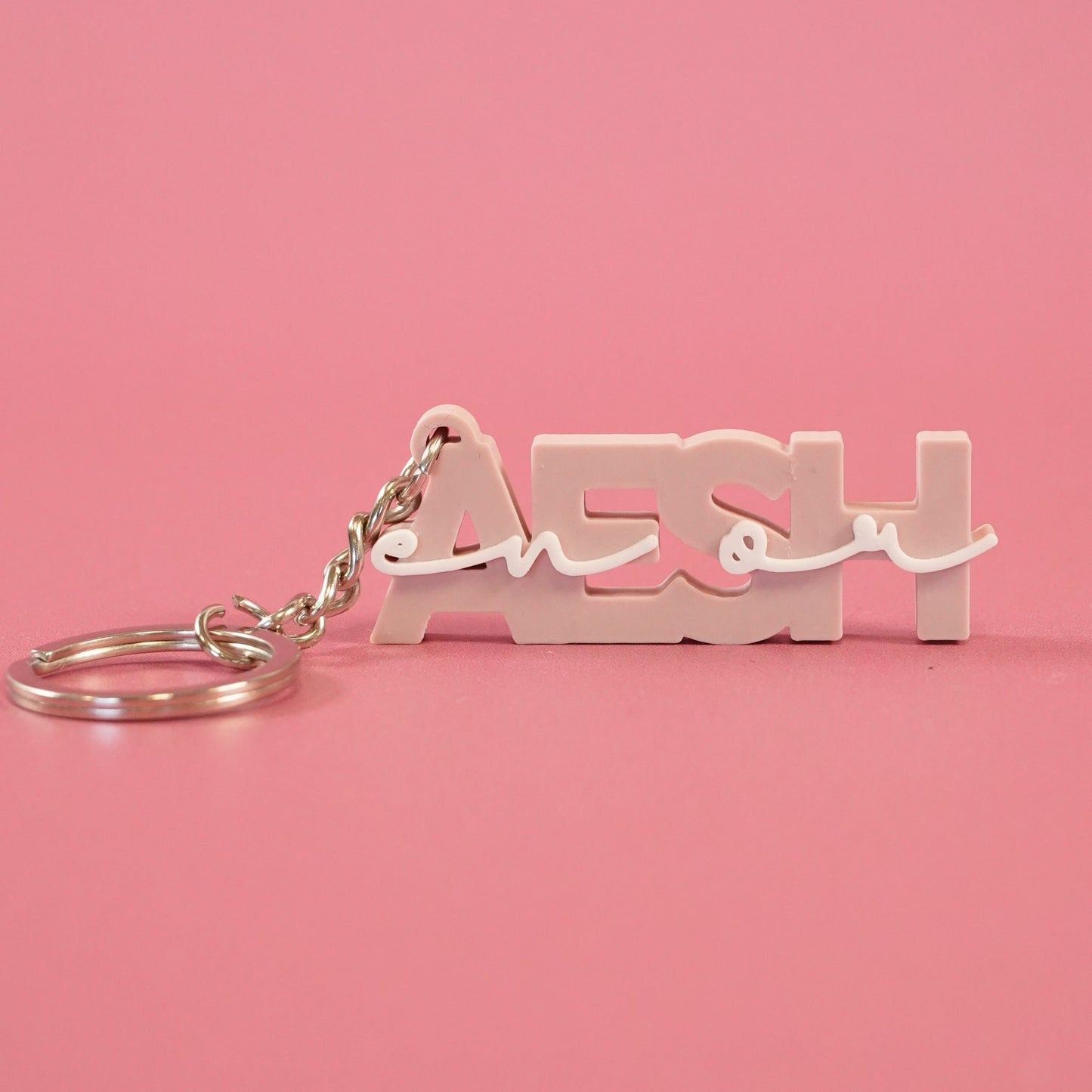 Porte-clé AESH en or - Nude (beige rosé)