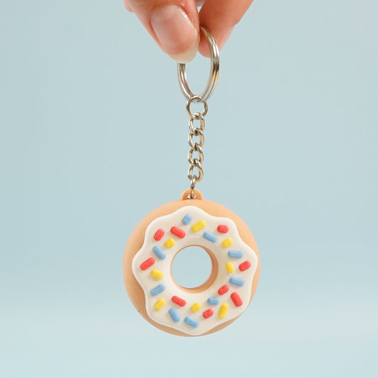 Porte-clé Donut multicolore