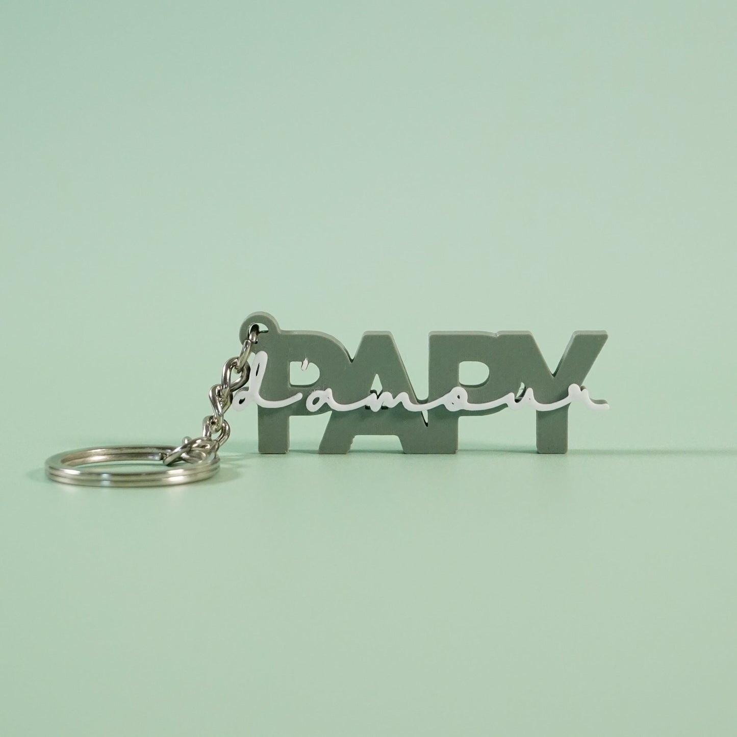 Porte-clé Papy d'amour kaki