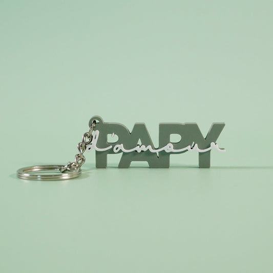 Porte-clé Papy d'amour kaki